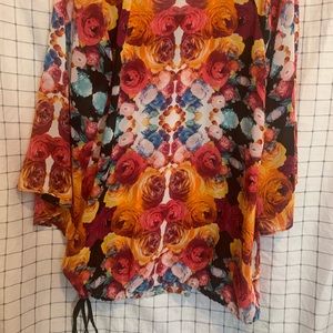 Colorful floral blouse